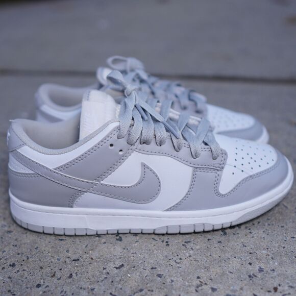 Nike Dunk Low Grey Fog White Leather Sneakers DD1391-100 Women’s 7.5 - Picture 7 of 11